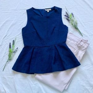 Banana Republic Navy Peplum Top
